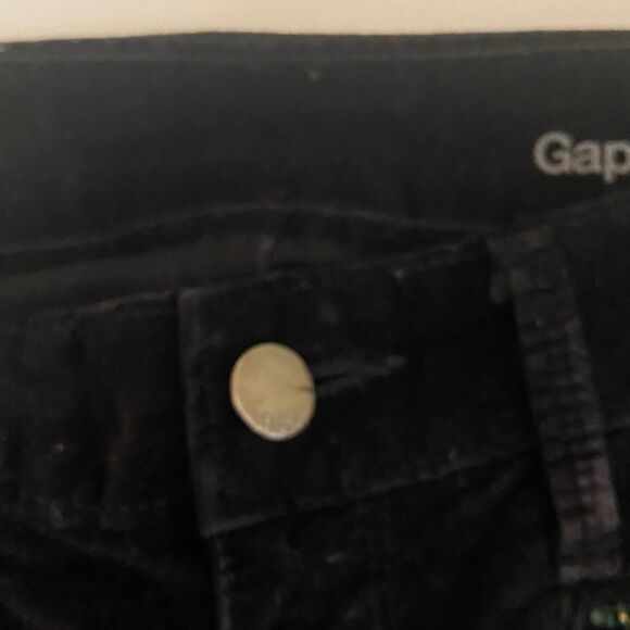 Gap - Always Skinny Zipper Detail Black Velvet Jeans - size 27 - Picture 9 of 14